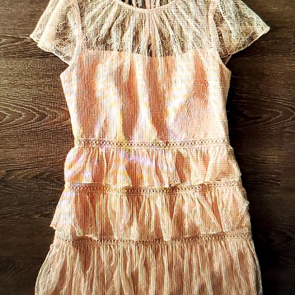 ADRIANNA PAPEL CHANTILLY LACE TIER DRESS SIZE 8 - Picture 2 of 8